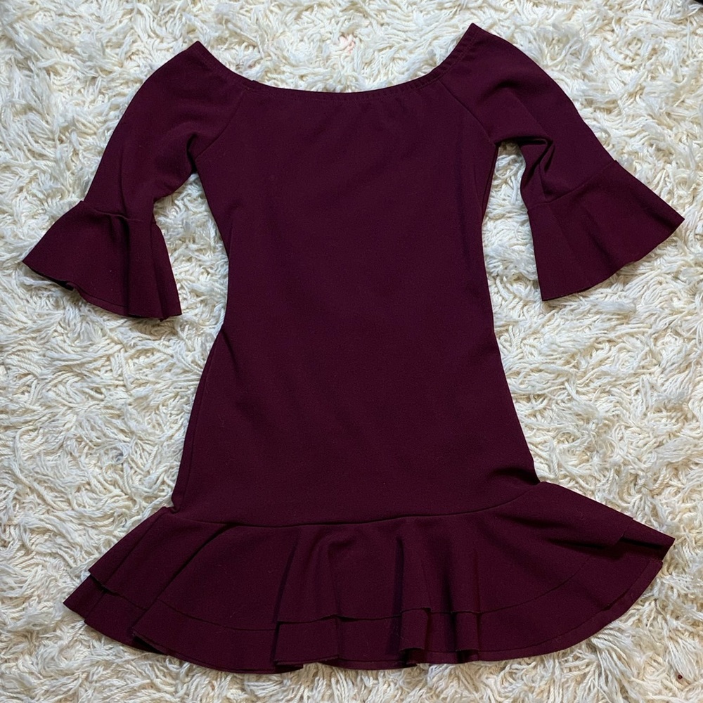 Cheryl Kids Off the Shoulder Ruffle Dress